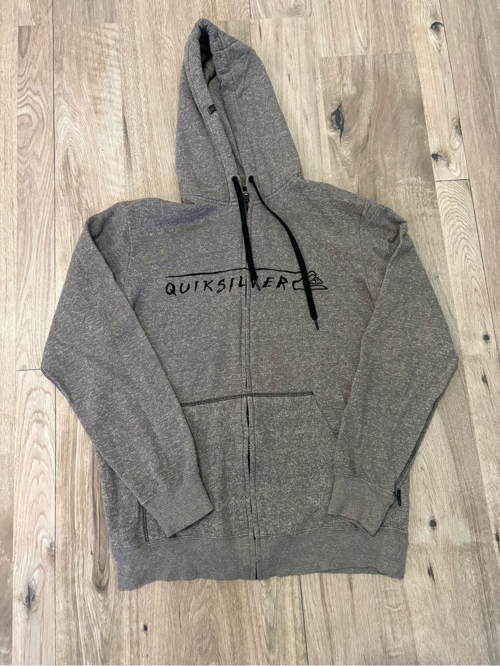 Quiksilver Men’s Heather Gray Zip Hoodie